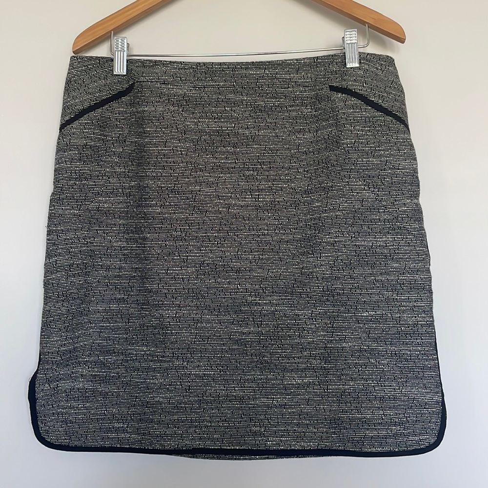 Vince Camuto Black Tweed Skirt Sz 12 EUC